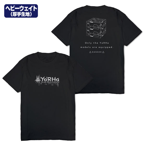 COSPA NieR:Automata Ver1.1a YoRHa Military Force Heavy Weight T-shirt /BLACK-S