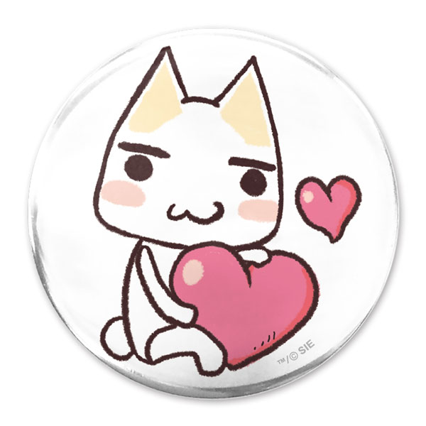 COSPA Doko Demo Issho Toro and Heart 65mm Tin Badge