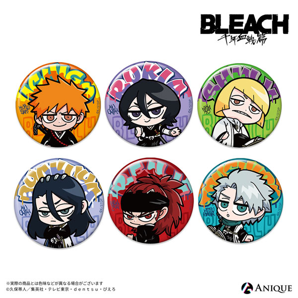 Anique Bleach: Thousand-Year Blood War BLEACH GRAFFITI Trading Tin Badge Mini Chara 6Pack BOX