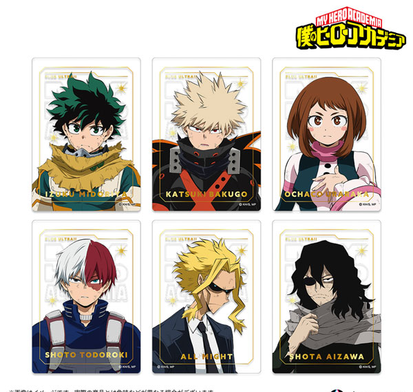 Anique My Hero Academia The Footsteps of the Heroes Trading Foil Clear Photo Card 6Pack BOX Bild 1