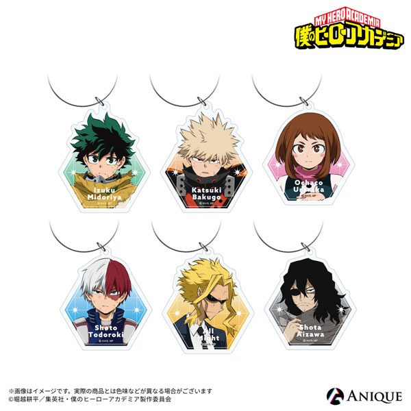 Anique My Hero Academia The Footsteps of the Heroes Trading Acrylic Keychain 6Pack BOX image 1