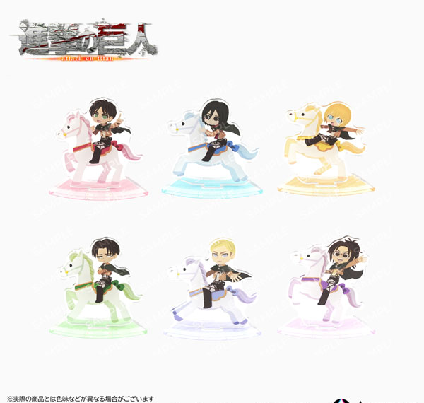 Anique Attack on Titan Horseback Riding Art by Hyogonosuke Trading Acrylic Stand 6Pack BOX รูปภาพ 1