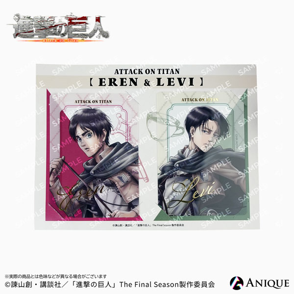 Anique Attack on Titan Horseback Riding Eren & Levi Foil Clear Photo Card Set 圖片 1