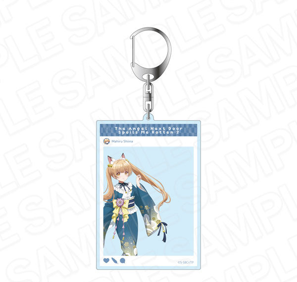 Contents Seed TV Anime "The Angel Next Door Spoils Me Rotten 2" SNS Style Acrylic Keychain Hyakki Yakou Nekomata ver. รูปภาพ 1