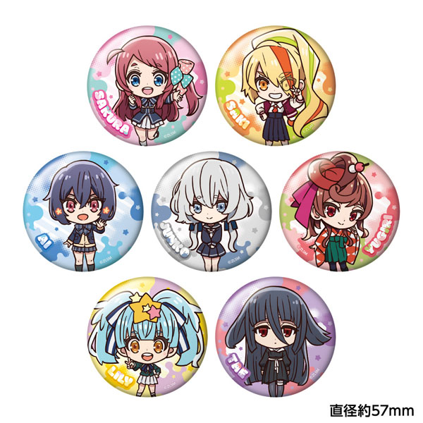 Caravan Movie "Zombie Land Saga: Yumeginga Paradise" Trading Tin Badge 7Pack BOX Bild 1