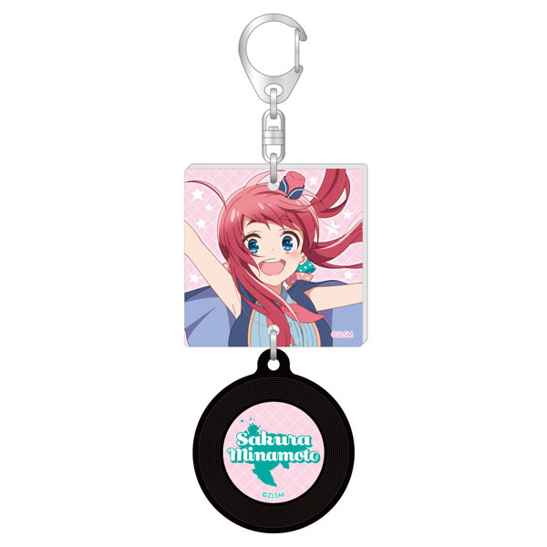 Caravan Movie "Zombie Land Saga: Yumeginga Paradise" Record Style Keychain Sakura Minamoto