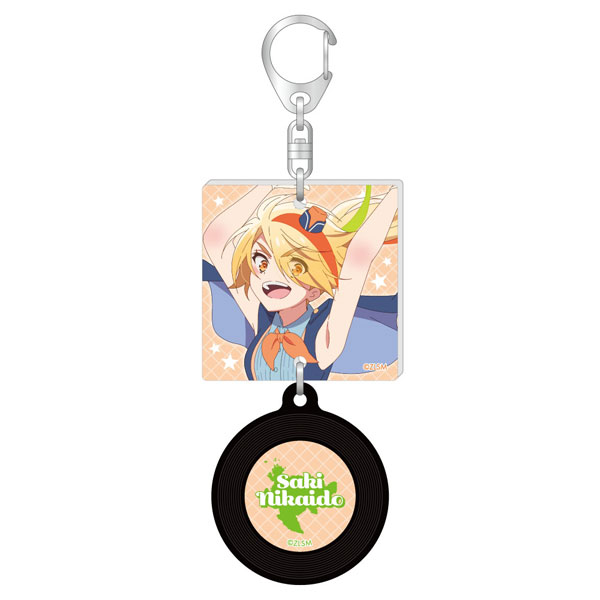 Caravan Movie "Zombie Land Saga: Yumeginga Paradise" Record Style Keychain Saki Nikaidou