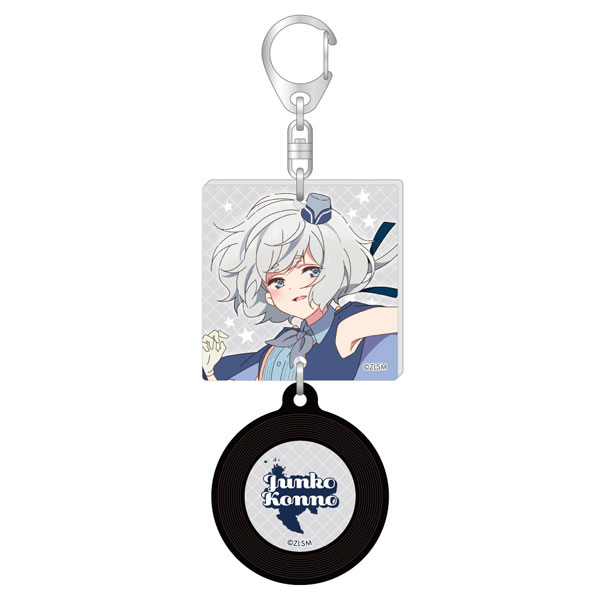Caravan Movie "Zombie Land Saga: Yumeginga Paradise" Record Style Keychain Junko Konno
