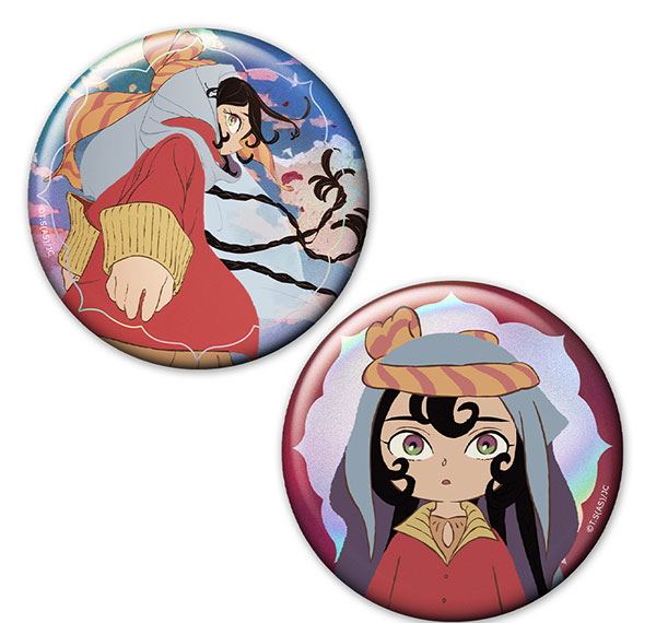 Azu Maker TV Anime "Tenmaku no Jadoogar" Hologram Tin Badge 2pcs. Set Sitara Bild 1