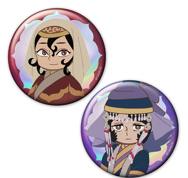 Azu Maker TV Anime "Tenmaku no Jadoogar" Hologram Tin Badge 2pcs. Set Sitara & Toregene Bild 1