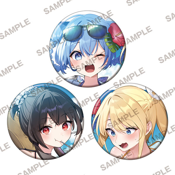 KADOKAWA KonoSuba: God's Blessing on This Wonderful World! Newly Drawn Illustration Three Tin Badge Set - Aqua & Megumin & Darkness