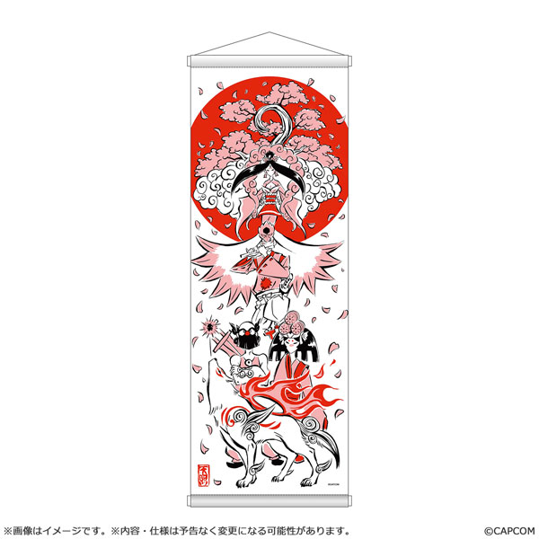Capcom Okami 20th Anniversary Reproduction Art Project Wall Scroll Spring -From Okami 10th Anniversary by Kenichiro Yoshimura- image 1