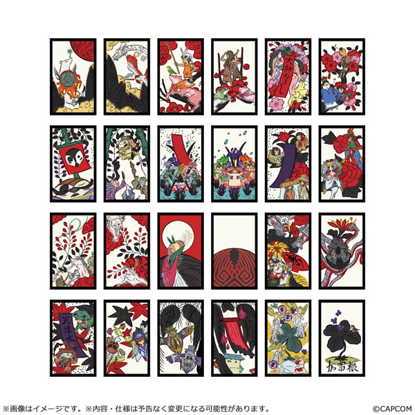 Capcom Okami 20th Anniversary Reproduction Art Project Sakura Hanafuda Flake Sticker A -From Okami Zekkei Edition Hana Asobi- image 1