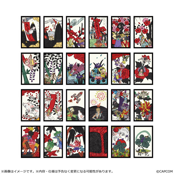 Capcom Okami 20th Anniversary Reproduction Art Project Sakura Hanafuda Flake Sticker B -From Okami Zekkei Edition Hana Asobi- image 1