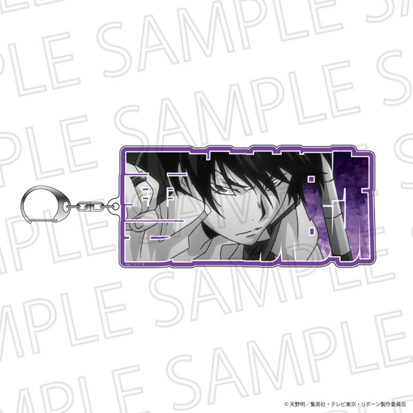 SR-GYM TV Anime "Reborn!" Name Frame Keychain mini Kyoya Hibari (Accent Color)