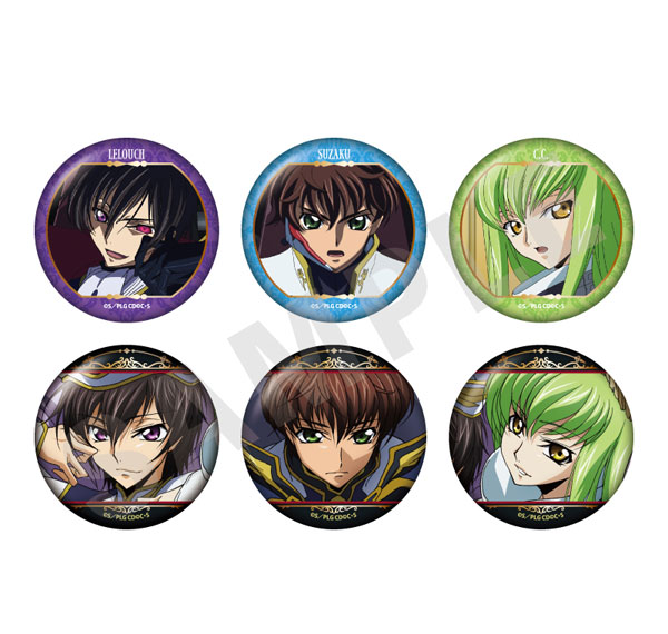 coly "Code Geass: Lelouch of the Rebellion" Trading Shiny Tin Badge 6Pack BOX รูปภาพ 1