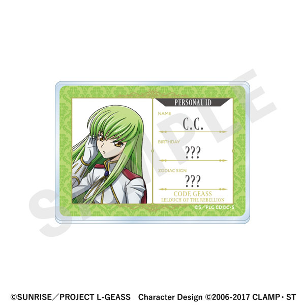 coly "Code Geass: Lelouch of the Rebellion" Name Badge (C.C.)