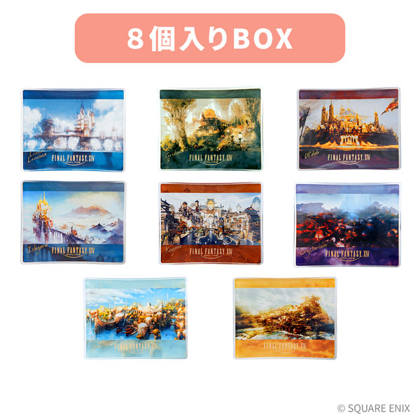 Square Enix Final Fantasy XIV Glass Plate Collection vol.1 8Pack BOX