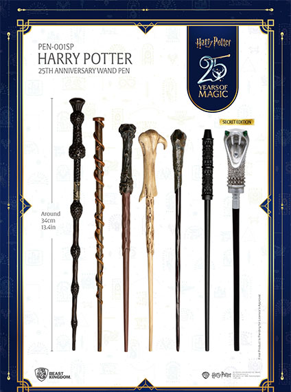 Beast Kingdom PEN-001SP Harry Potter 25th Anniversary Wand Pen Blind Box Set 6Pack BOX รูปภาพ 1