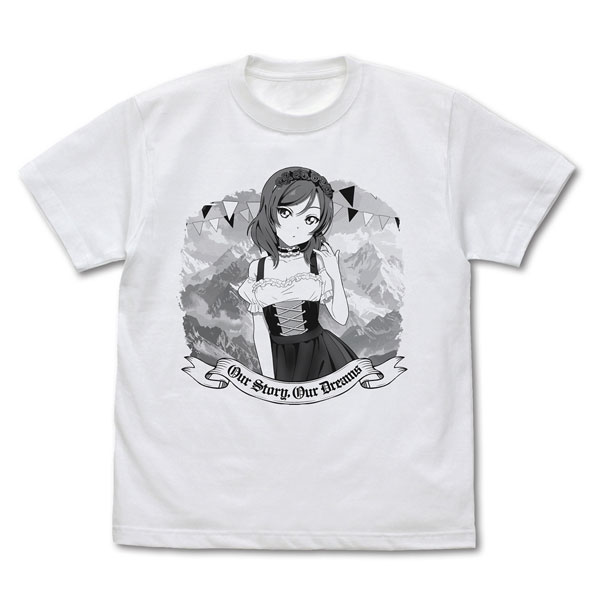 COSPA Love Live! New Illustration Maki Nishikino T-shirt Dirndl Ver./WHITE-L
