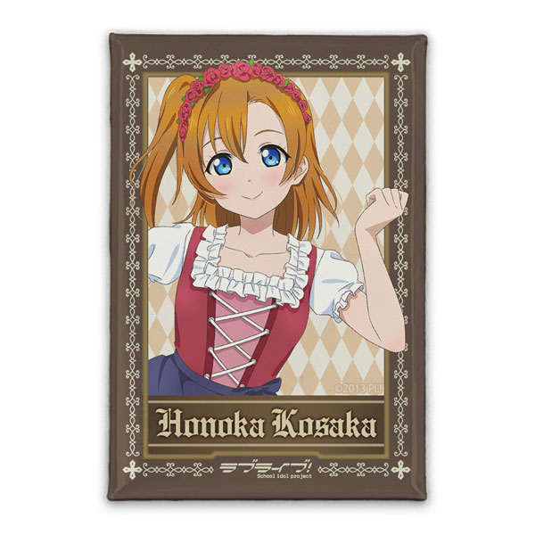 COSPA Love Live! New Illustration Honoka Kosaka Square Tin Badge Dirndl Ver. gambar 1