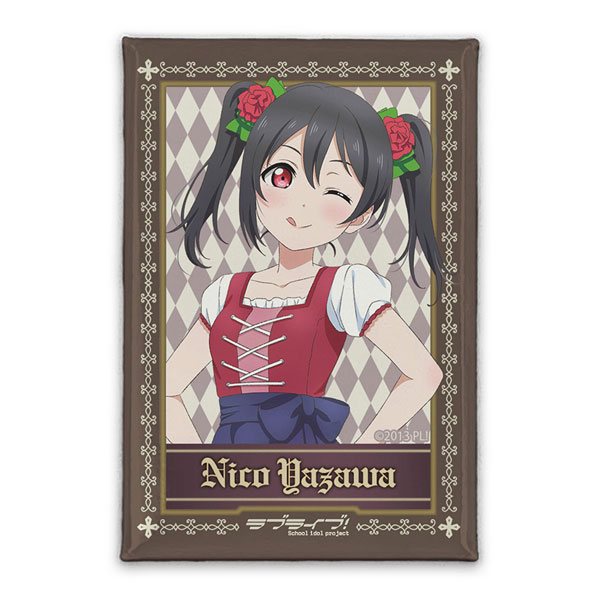 COSPA Love Live! New Illustration Nico Yazawa Square Tin Badge Dirndl Ver.