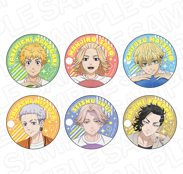 Contents Seed TV Anime "Tokyo Revengers" & Puyo Puyo Tin Badge (Blind) Regular Proportions 6 Item Set Bild 1
