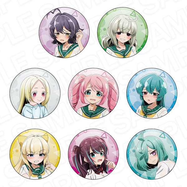 Contents Seed TV Anime "Gushing over Magical Girls" Tin Badge Puddle ver. 8 Item Set