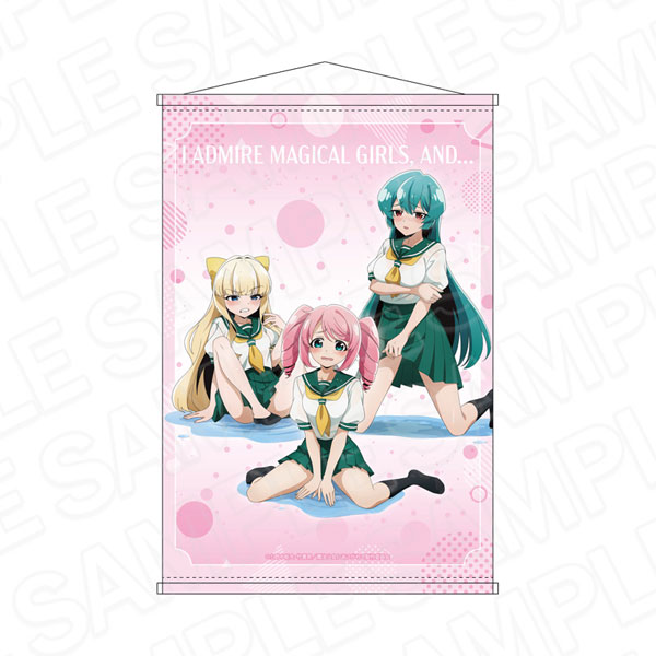 Contents Seed TV Anime "Gushing over Magical Girls" B2 Wall Scroll B Puddle ver. gambar 1