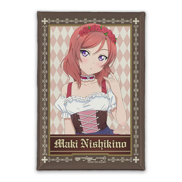 COSPA Love Live! New Illustration Maki Nishikino Square Tin Badge Dirndl Ver.