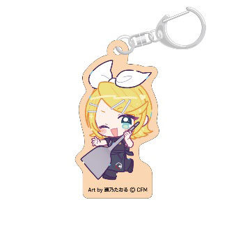 briscola-inc [Hatsune Miku] Glittered Chibi Chara Acrylic Keychain Kagamine Rin Bild 1