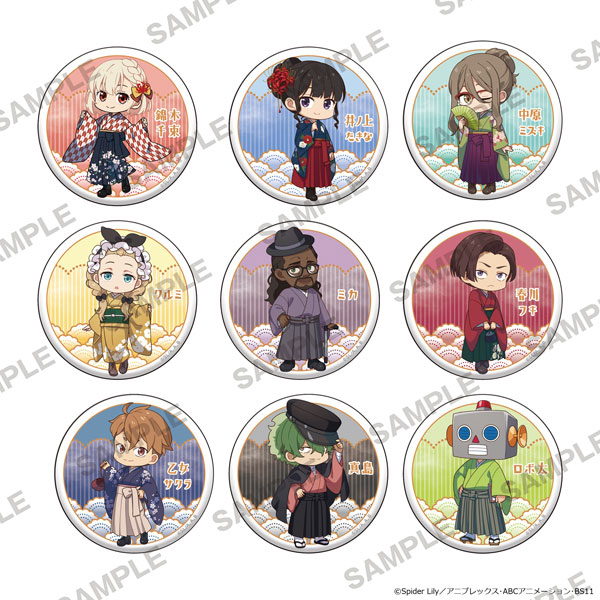 KADOKAWA Lycoris Recoil TV Anime Series Niitengo Glimmering Tin Badge Japanese-Modern Style Ver. 9Pack BOX