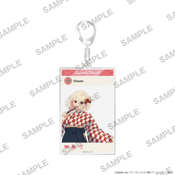 KADOKAWA Lycoris Recoil TV Anime Series Acrylic Keychain in Social Media Style Japanese-Modern Style Ver. - Chisato Nishikigi (Newly Drawn Illustration)