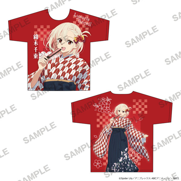 KADOKAWA Lycoris Recoil TV Anime Series Full Graphic T-Shirt Japanese-Modern Style Ver. - Chisato Nishikigi imagen 1