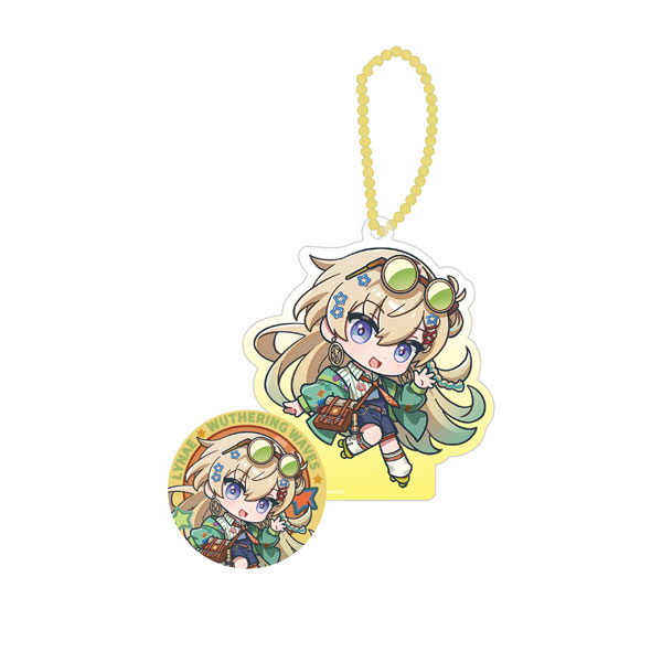 FUN4YEAH [Exclusive Sale] Wuthering Waves Chao Sheng Xin Jian Series Chibi Chara Acrylic Stand & Tin Badge Set Lynae image 1