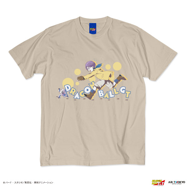 AIR TWOKYO TV Anime "DRAGON BALL GT" Scene Illustration T-shirt 4 (Trunks / Giru) Faded Beige XXL