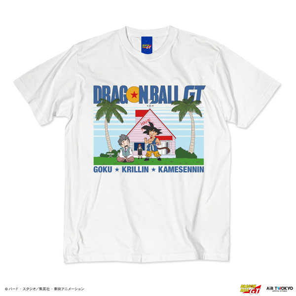 AIR TWOKYO TV Anime "DRAGON BALL GT" Scene Illustration T-shirt 6 (Kame House) Faded White M Bild 1