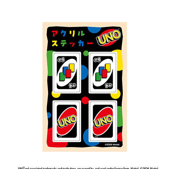 Ensky UNO Acrylic Sticker Wild Draw 4 / Common Surface