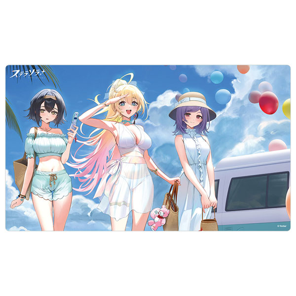 Curtain Damashii Stella Sora New Illustration Rubber Mat (Summer Outfit)