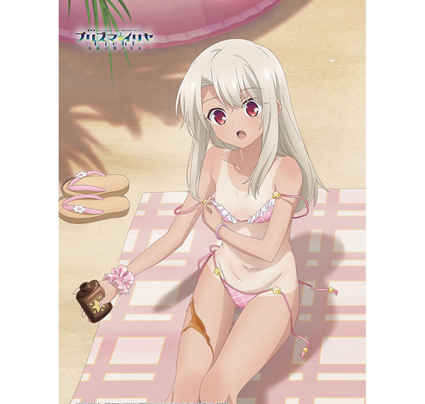 Curtain Damashii Movie "Fate/Kaleid Liner Prisma Illya: Licht - The Nameless Girl" New Illustration B2 Wall Scroll (Illya / Tan) Double Suede