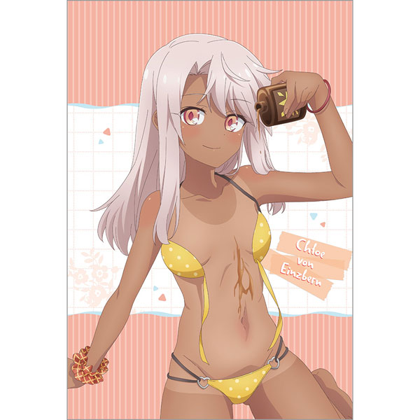 Curtain Damashii Movie "Fate/Kaleid Liner Prisma Illya: Licht - The Nameless Girl" New Illustration Pillow Cover (Chloe / Tan) image 1