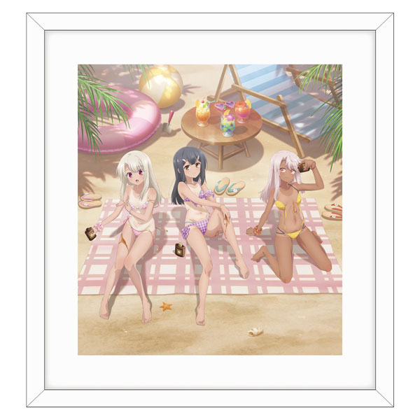 Curtain Damashii Movie "Fate/Kaleid Liner Prisma Illya: Licht - The Nameless Girl" New Illustration Replica Genga Art (Illya & Miyu & Chloe / Tan)