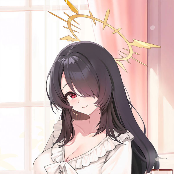 Curtain Damashii 블루 아카이브 신규 일러스트 쿠션 커버 (히나타 / 라운지웨어)