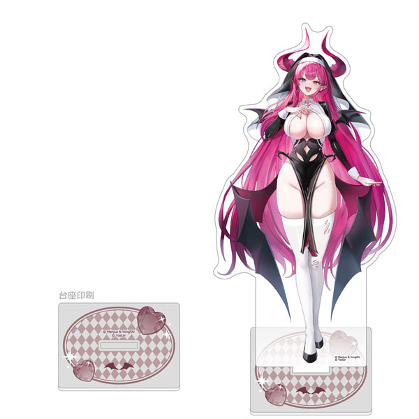 Curtain Damashii Azur Lane New Illustration Jumbo Acrylic Stand (Mecklenburg / Succubus Nun) 图片 1
