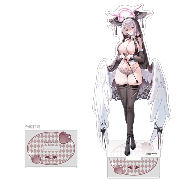Curtain Damashii Azur Lane New Illustration Jumbo Acrylic Stand (Pearl / Succubus Nun) 图片 1