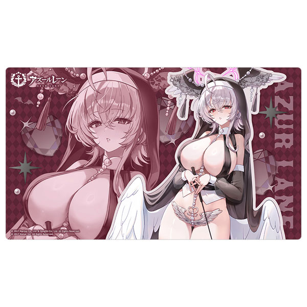 Curtain Damashii Azur Lane New Illustration Rubber Mat (Pearl / Succubus Nun) image 1
