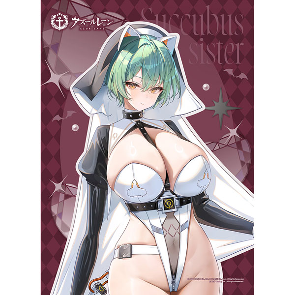 Curtain Damashii Azur Lane New Illustration B2 Wall Scroll (Admiral Nakhimov / Succubus Nun) Double Suede