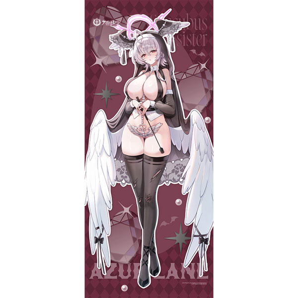 Curtain Damashii Azur Lane New Illustration Jumbo Wall Scroll (Pearl / Succubus Nun)
