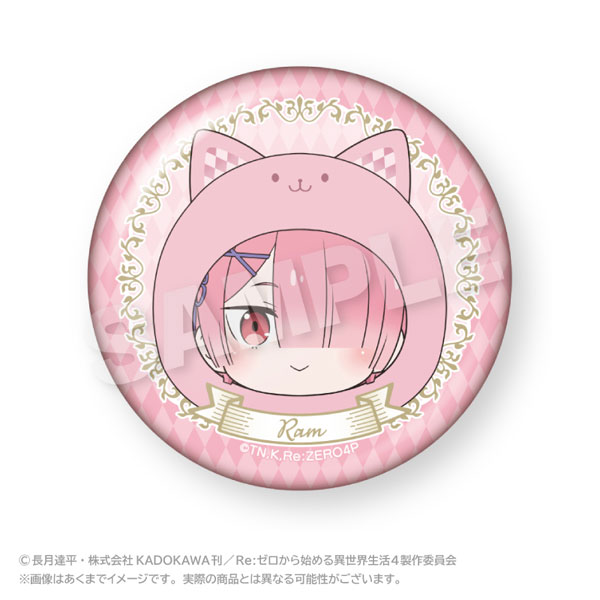 Stella Notes Re:ZERO -Starting Life in Another World- Marumates Aurora Tin Badge Ram