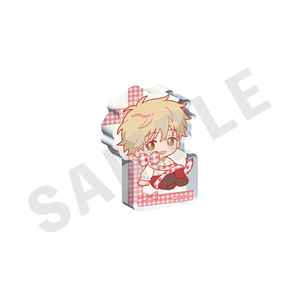 coly TV Anime "Skip and Loafer" Mini Chara Ribbon Series Mini Acrylic Block Gingham ver. (Sosuke Shima) รูปภาพ 1